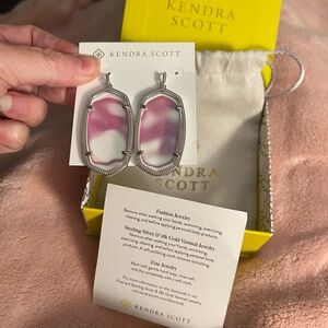 Kendra Scott Danielle Earrings NWT, Box, Bag, and card as shown Pinkish/Purple